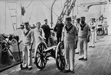 Drill with a light gun on board HMS Camperdown 1895. Artist: Gregory & Co