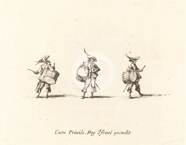 Drill with Drums, 1634/1635. Creator: Jacques Callot.