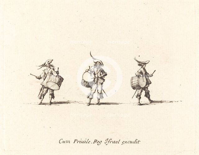 Drill with Drums, 1634/1635. Creator: Jacques Callot.