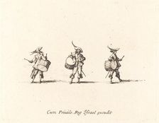 Drill with Drums, 1634/1635. Creator: Jacques Callot