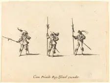 Drill with Halberds, 1634/1635. Creator: Jacques Callot