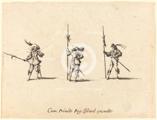 Drill with Halberds, 1634/1635. Creator: Jacques Callot.