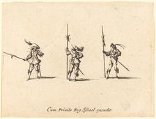 Drill with Halberds, 1634/1635. Creator: Jacques Callot