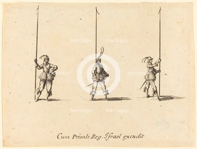 Drill with Raised Pikes, 1634/1635. Creator: Jacques Callot.
