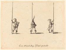 Drill with Raised Pikes, 1634/1635. Creator: Jacques Callot