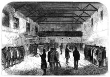 Drilling special constables at Pearce's Riding-School, Queen's-Road, Paddington, 1868. Creator: Unknown