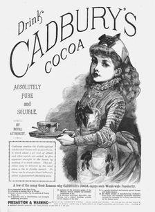 'Drink Cadbury's Cocoa 1888. Creator: Unknown