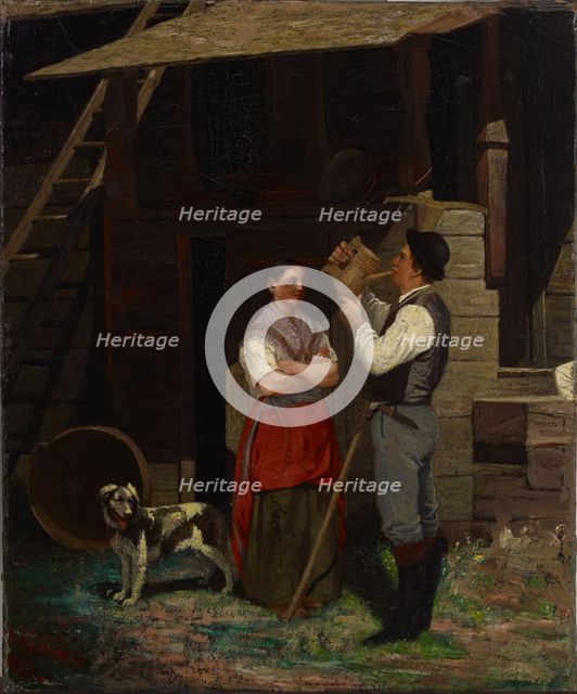 Drink break, 1877. Creator: Sigfrid August Keinanen.