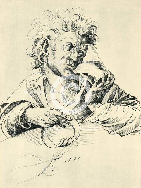 Drinker, 1581, (1943). Creator: Jost Amman.