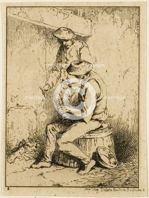 Drinkers, n.d. Creator: Charles Emile Jacque.