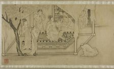 Drinking and Dancing Before the Tribal Chief, China, Qing dynasty, late 17th to early 18th cent. Creator: Leng Mei