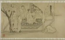 Drinking and Dancing Before the Tribal Chief, China, Qing dynasty, late 17th to early 18th cent. Creator: Leng Mei