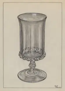 Drinking Glass, 1935/1942. Creator: Hugh Clarke
