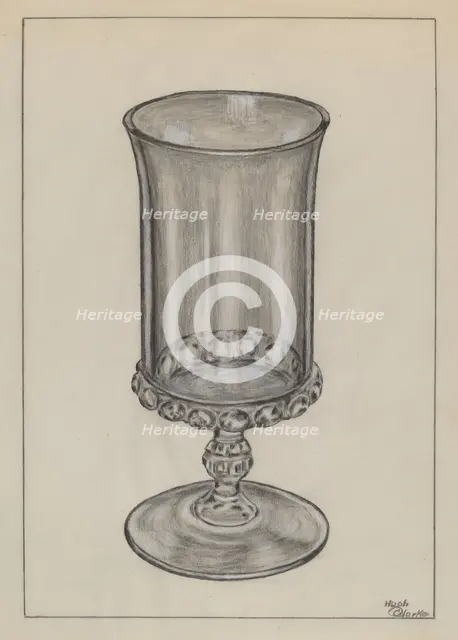 Drinking Glass, 1935/1942. Creator: Hugh Clarke.
