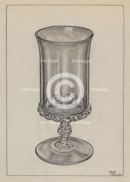 Drinking Glass, 1935/1942. Creator: Hugh Clarke.