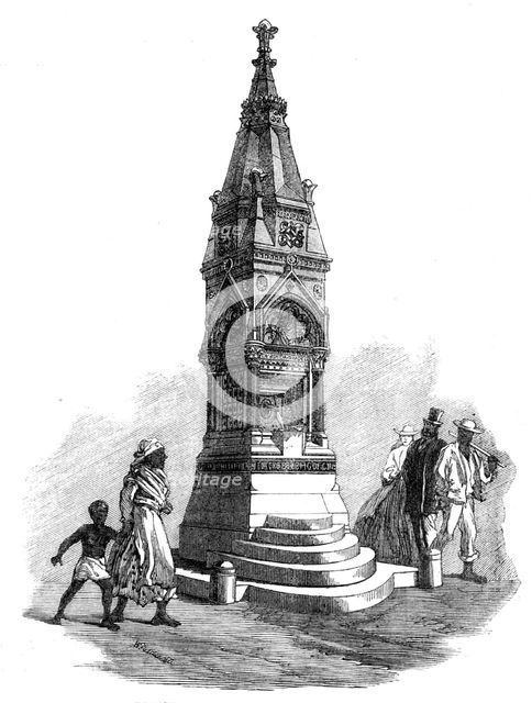 Drinking-fountain at Barbadoes, 1865. Creator: Unknown.