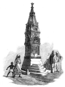 Drinking-fountain at Barbadoes, 1865. Creator: Unknown