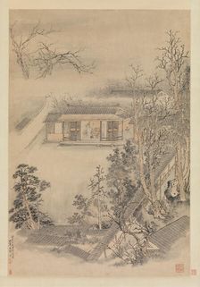 Drinking in the Bamboo Garden, 1773. Creator: Luo Ping