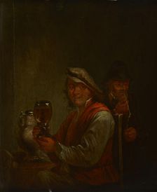 Drinking Man and an Old Smoking Man, 1st half of 18th century. Creator: Unknown