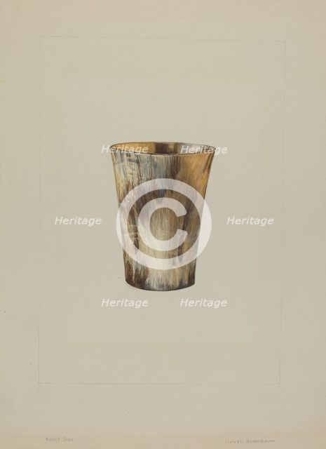 Drinking Mug, c. 1938. Creator: Howell Rosenbaum.