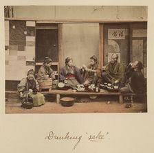 Drinking sake, about 1873-1883. Creator: Shinichi Suzuki I