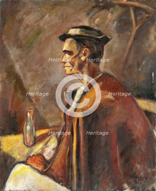 Drinking spirits, 1931. Creator: Zolo Palugyay.