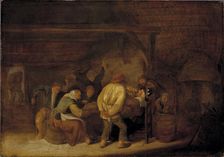 Drinking Peasants, mid-17th century. Creator: Bartholomeus Molenaer