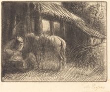 Drinking Trough, 2nd plate (L'abreuvoir). Creator: Alphonse Legros