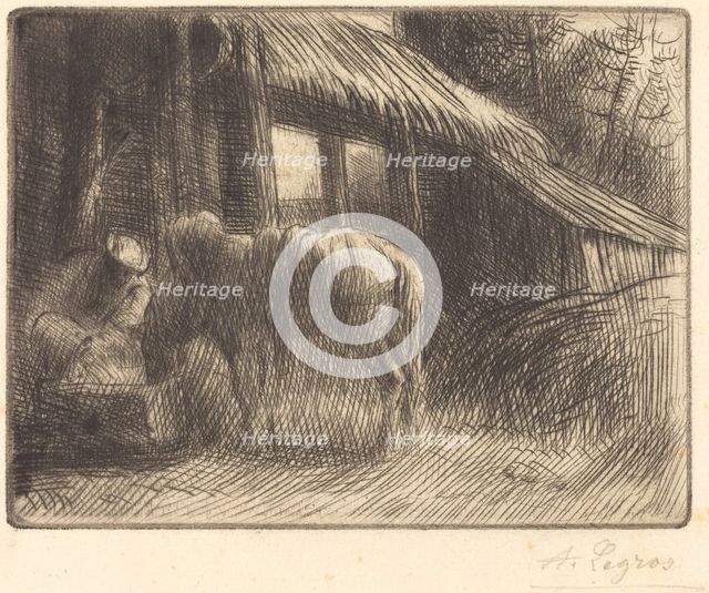 Drinking Trough, 2nd plate (L'abreuvoir). Creator: Alphonse Legros.