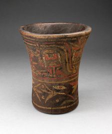 Drinking Vessel (Kero) with Floral and Animal Motifs, A.D. 1450/1532. Creator: Unknown