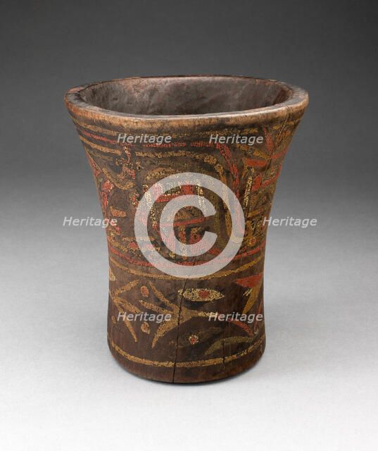 Drinking Vessel (Kero) with Floral and Animal Motifs, A.D. 1450/1532. Creator: Unknown.