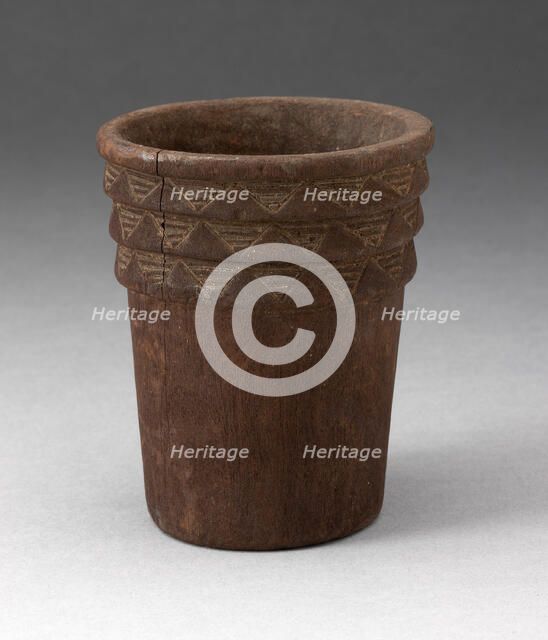 Drinking Vessel (Kero) with Incised Geometric Pattern, A.D. 1450/1532. Creator: Unknown.