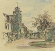 Driveway of an estate in Handschuhsheim, 1861. Creator: Philipp Rumpf