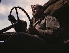 Driver of Marine truck at New River, N.C., 1942. Creator: Alfred T Palmer