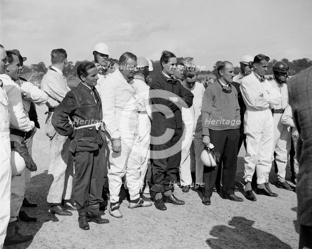 Drivers at the JCC 200 Mile Race, Brooklands, 1926. Artist: Bill Brunell.