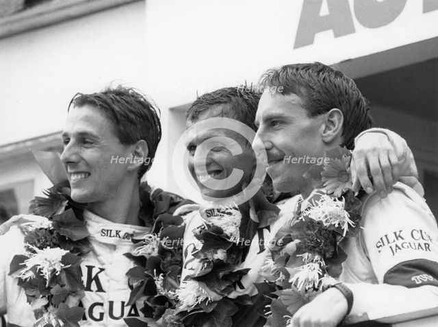 Drivers of the Jaguar which won the Le Mans 24 Hours, France, 1988. Artist: Unknown