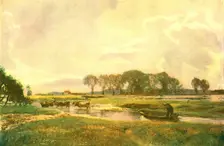 Driving The Cows, Hampshire 1892, (c1902). Creator: Unknown