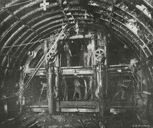 Driving the Tunnel for the Waterloo and City Railway (c1897). Artist: E&S Woodbury