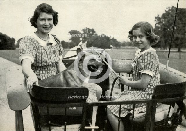 'Driving with Her Sister in Windsor Great Park - 1941', 1947. Creator: Unknown.