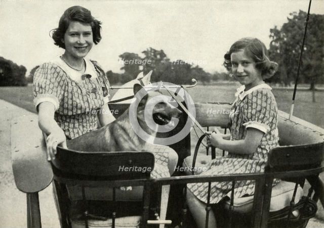 'Driving with Her Sister in Windsor Great Park - 1941', 1947. Creator: Unknown.
