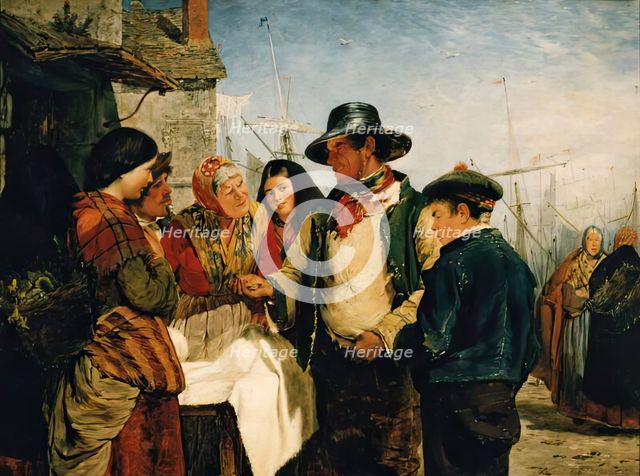 Driving a Hard Bargain, 1860. Creator: Erskine Nicol.