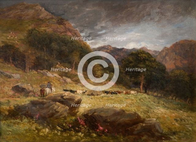 Driving Cattle, 1849. Creator: David Cox the elder.