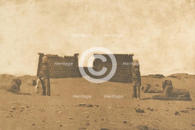 Dromos du Temple de Sébona, April 3, 1850. Creator: Maxime du Camp.