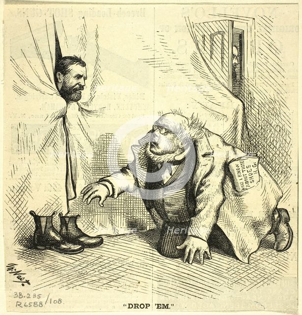 Drop 'Em, 1872. Creator: Thomas Nast.
