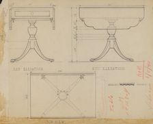 Drop Leaf, Pedestal Table, 1935/1942. Creator: Arthur Johnson