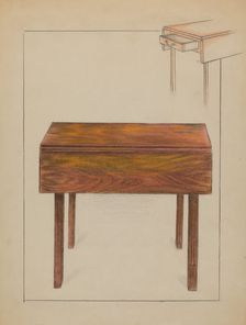 Drop Leaf Table, 1935/1942. Creator: Ruth Bialostosky