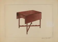 Drop-Leaf Table, 1936. Creator: Henry Granet