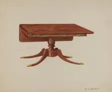 Drop-leaf Table, c. 1941. Creator: David S De Vault