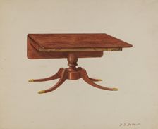 Drop-leaf Table, c. 1941. Creator: David S De Vault