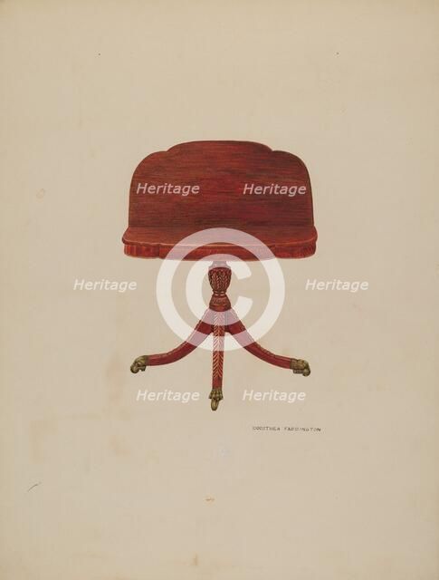 Drop Leaf Table, c. 1941. Creator: Dorothea A. Farrington.